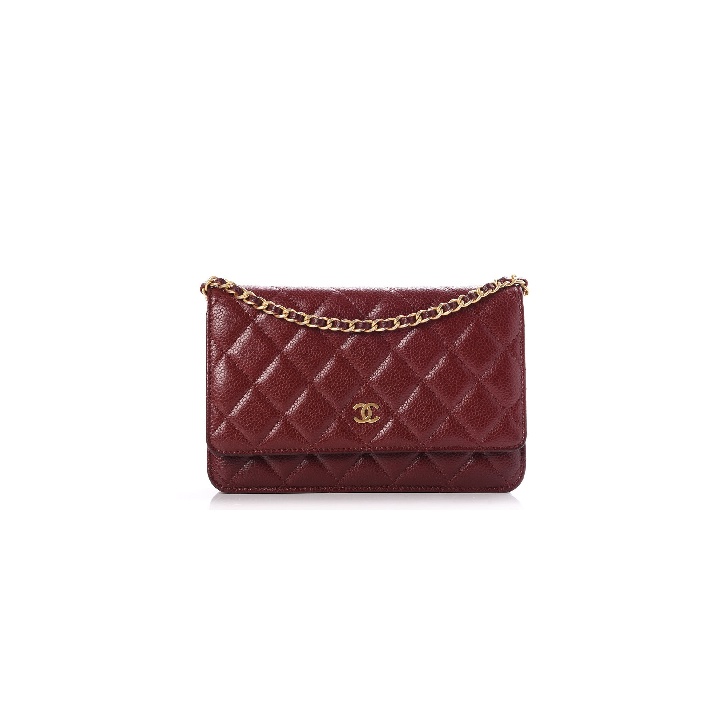 CHANEL CLASSIC WALLET ON CHAIN GRAINED SHINY CALFSKIN AP4241 (19.5*12*4cm) 